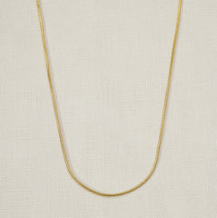 18k Gold Filled 1.2 mm Round Snake Chain Necklace: 16 inches