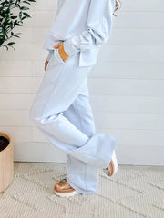 Comfy Wide Leg Pants with Contrast Piping