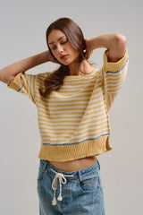 Happy Sunshine Stripe Knit Top