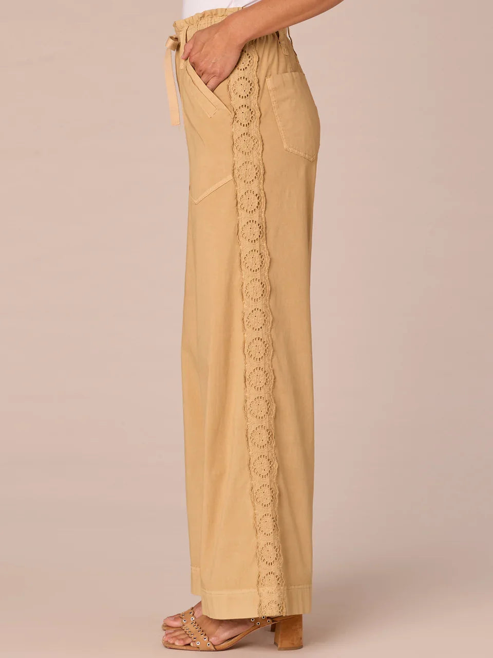 Paper Bag Waist Utility Wide Leg Pants with Waist Tie