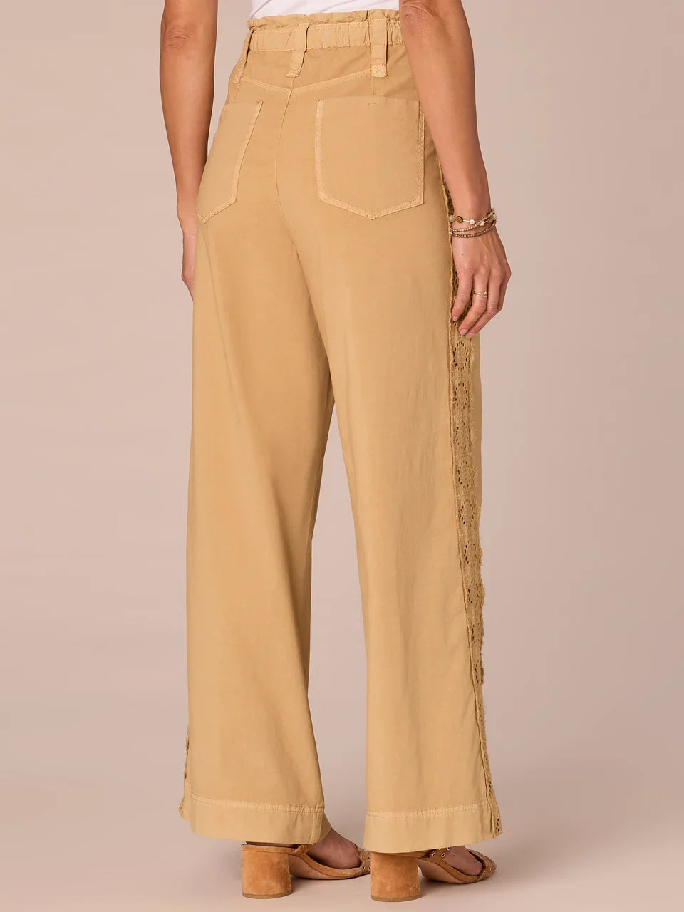 Paper Bag Waist Utility Wide Leg Pants with Waist Tie