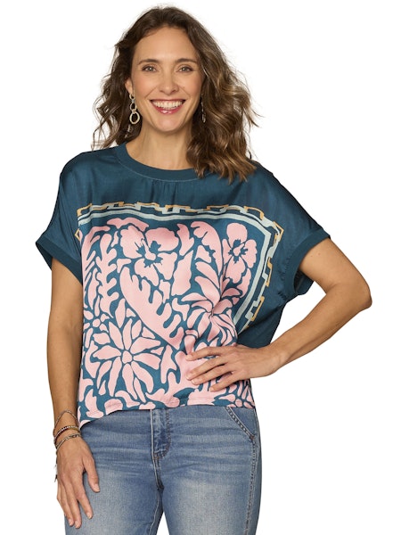 Bloom Mixed Media Knit Top