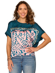 Bloom Mixed Media Knit Top