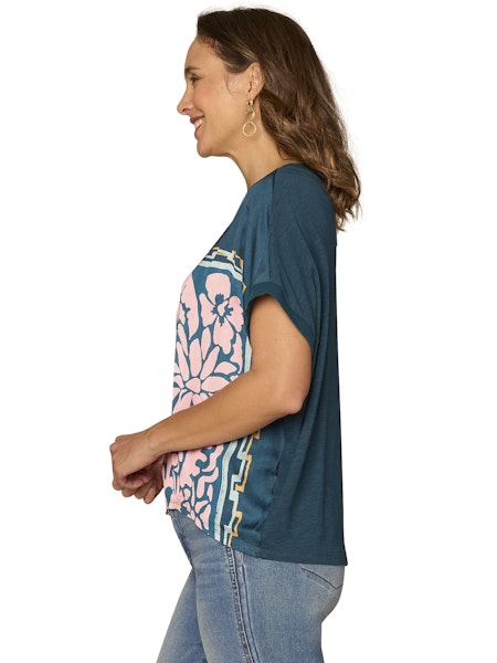 Bloom Mixed Media Knit Top