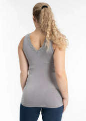 Lace Trim V Neck Tank