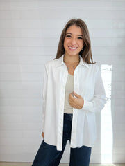 Essential Travel-Friendly, Lightweight Button-Up Blouse