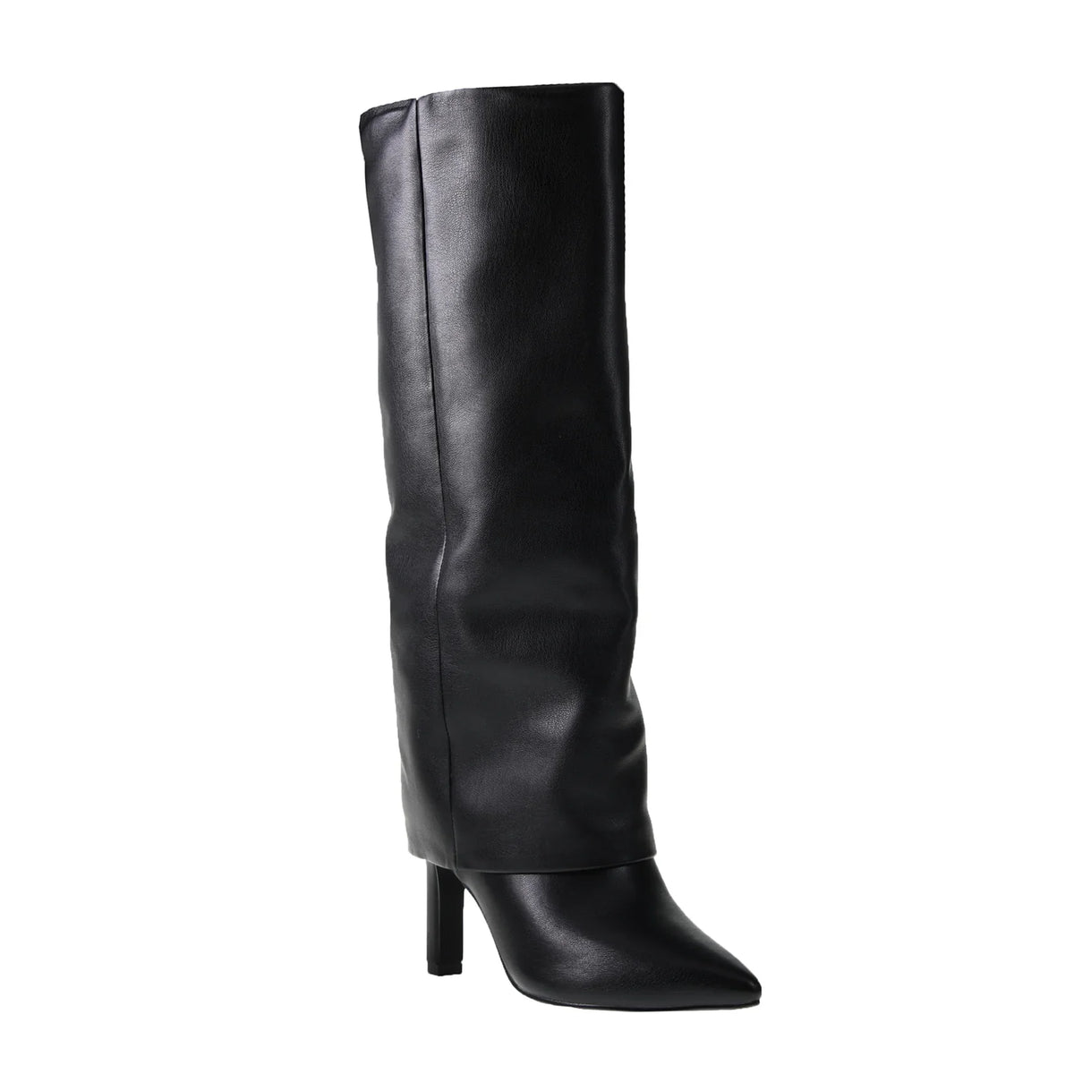 Black Knee-High Pointed Toe Boots