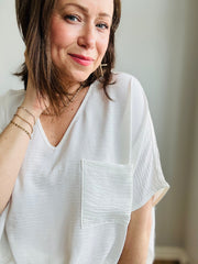 Flowy Dolman Sleeve V-Neck Top