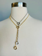 Hannah Lariat Hoop Charm Necklace
