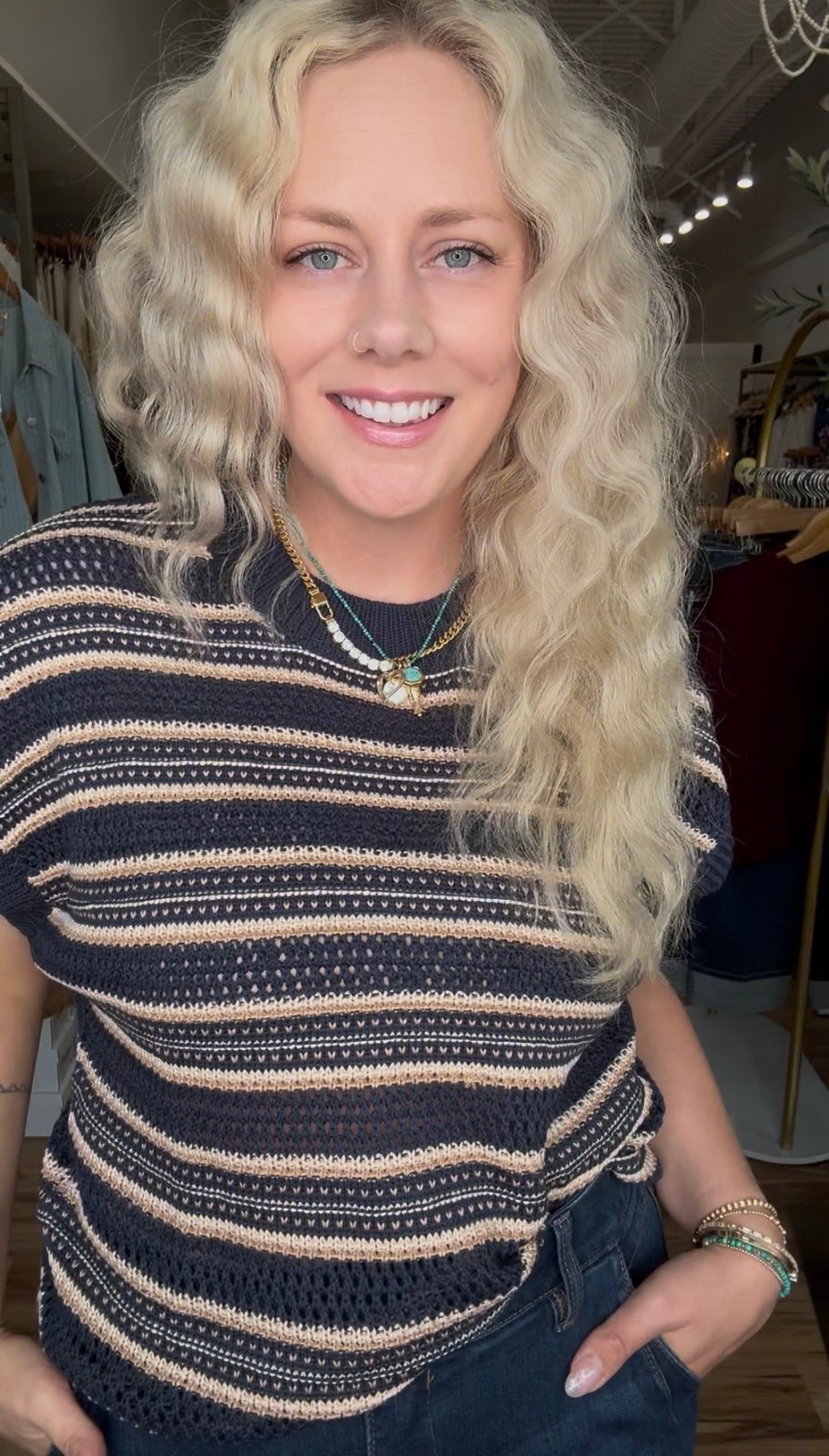 7 Short Sleeve Sweater