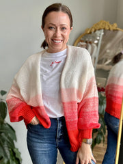 Ombre Knit Cardigan Sweater