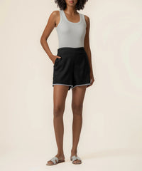 Nicolette Bermuda Short with Embroidered Detail