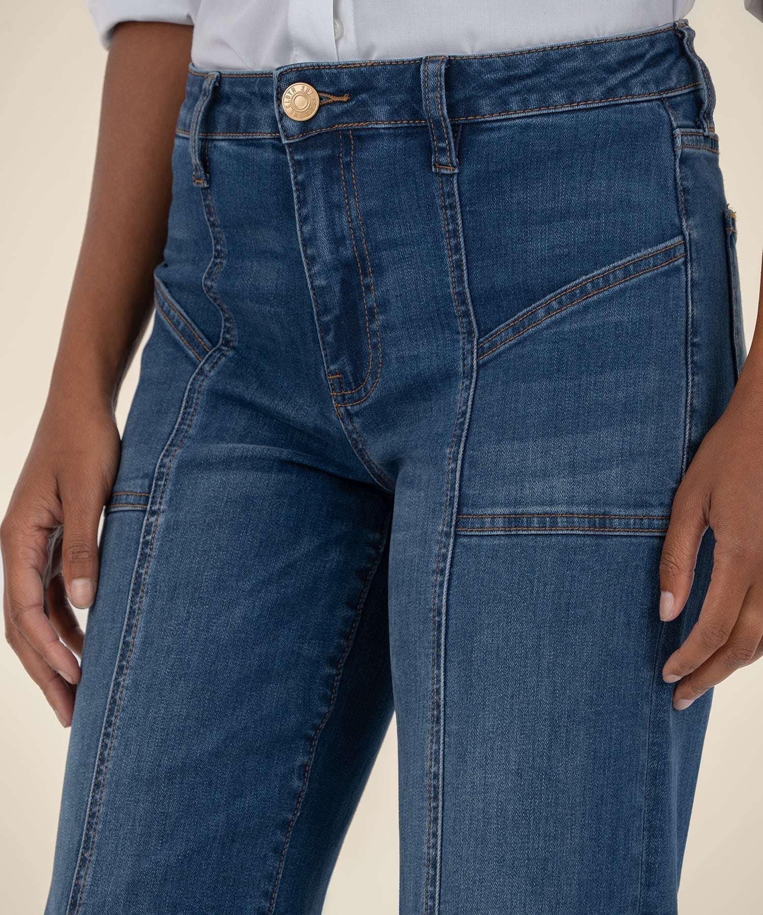 Jean High Rise Wide Pant