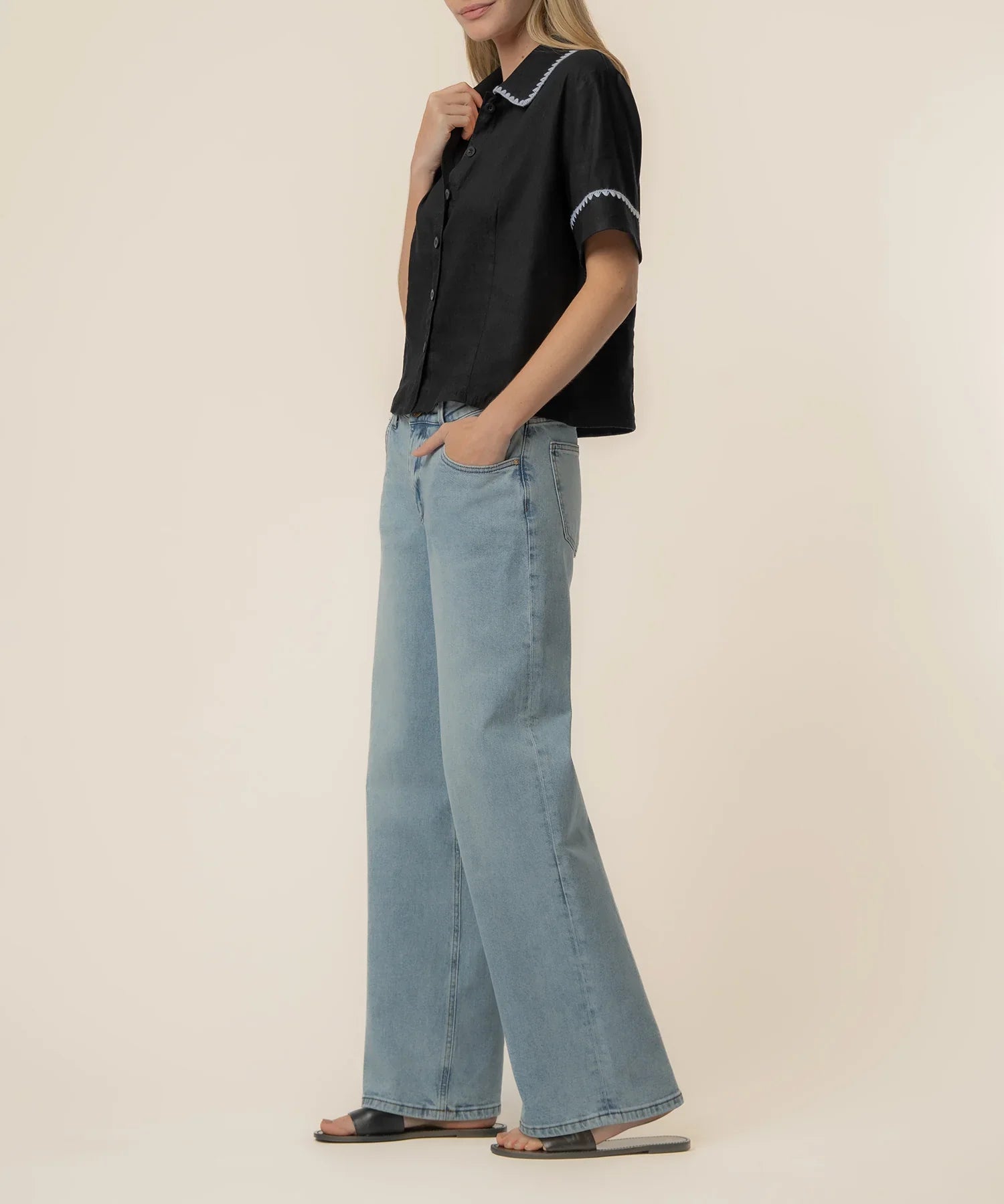 Marisol Short Sleeve Button Front