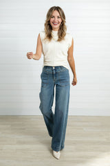 Mac and Me Porkchop Pocket Wide Leg