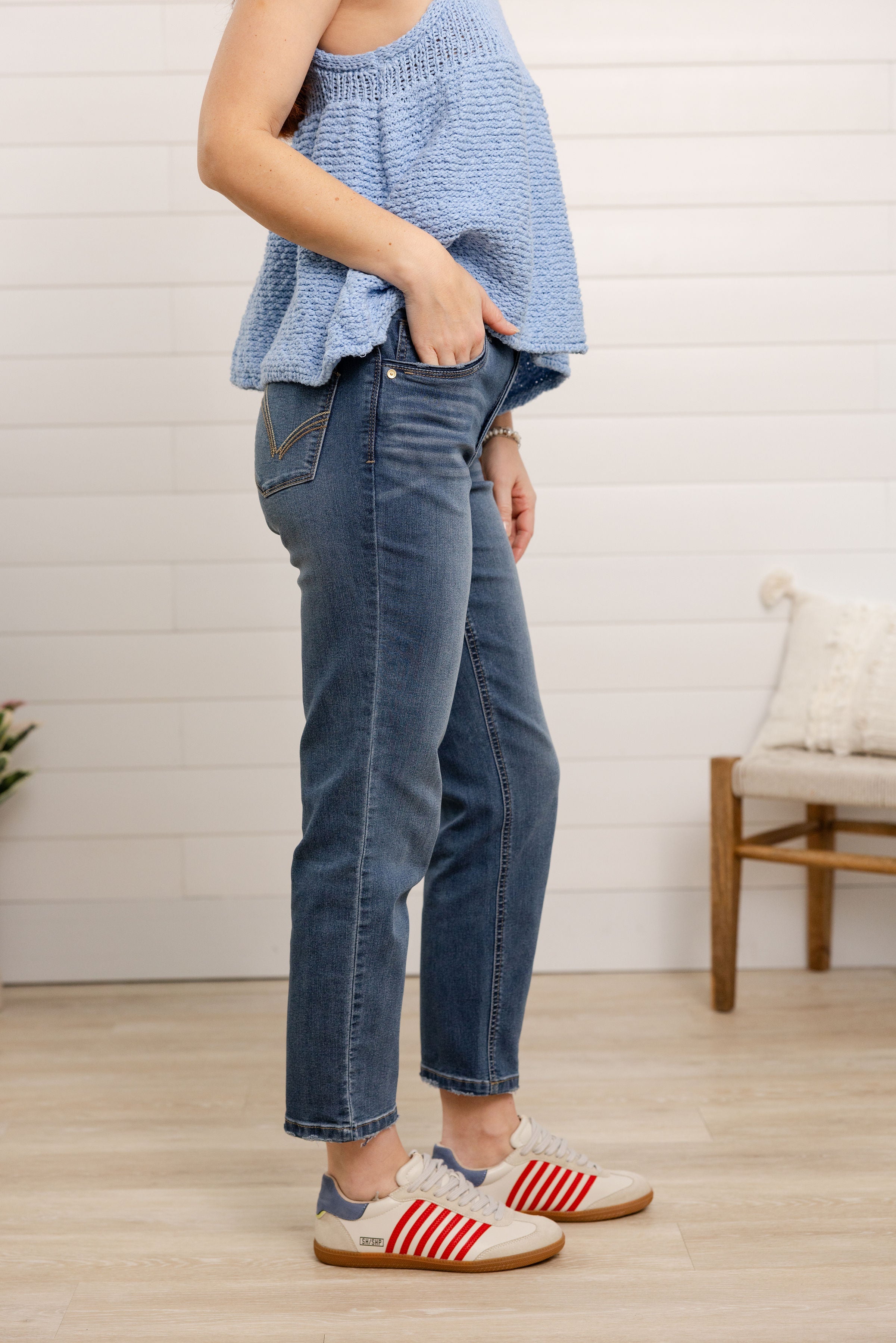 High Rise Slim Straight Denim – Mac and Me Exclusive