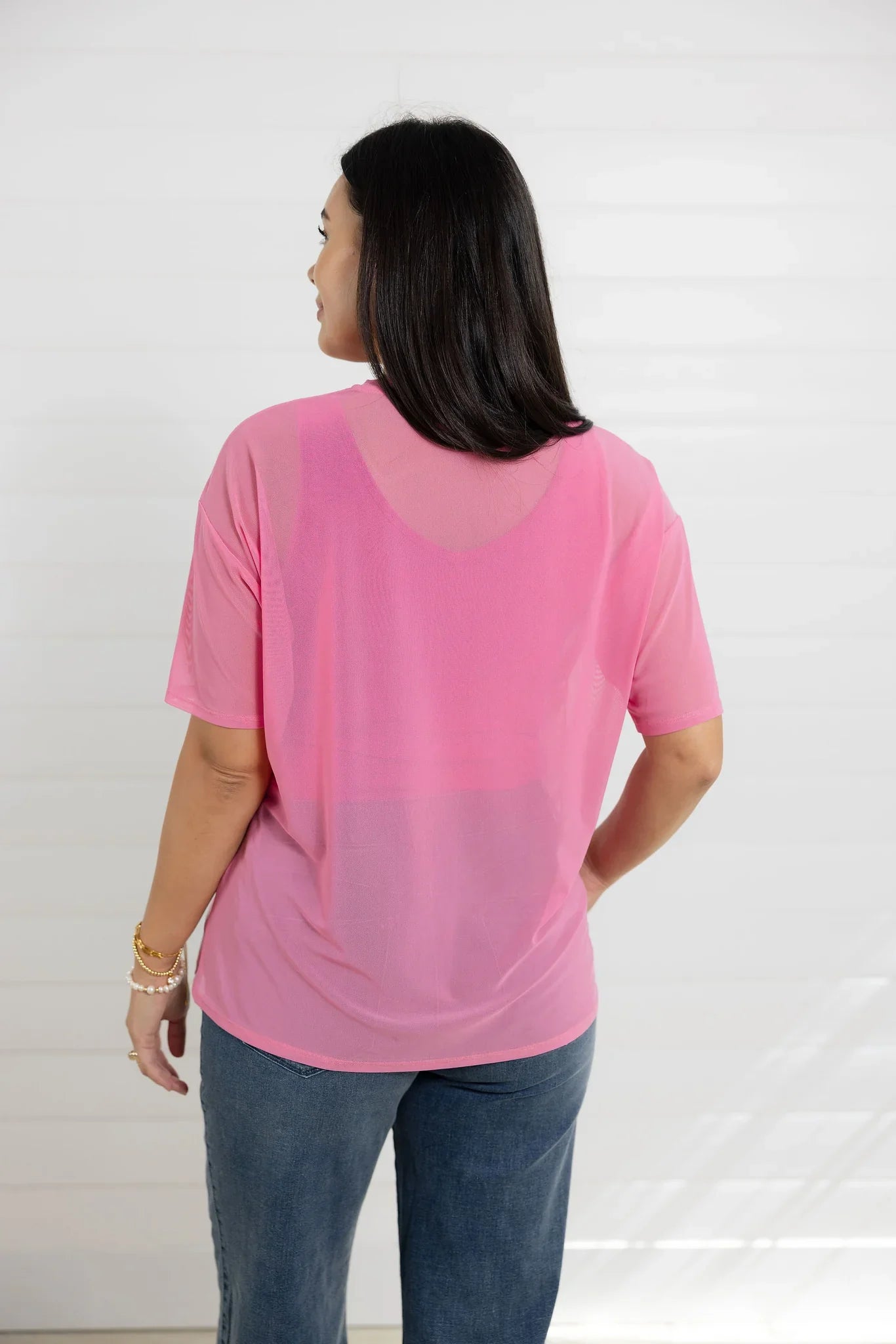 Mac and Me Sheer Mesh Tee