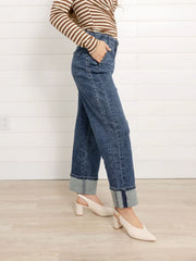 Mac and Me Cuffed Boyfriend Denim