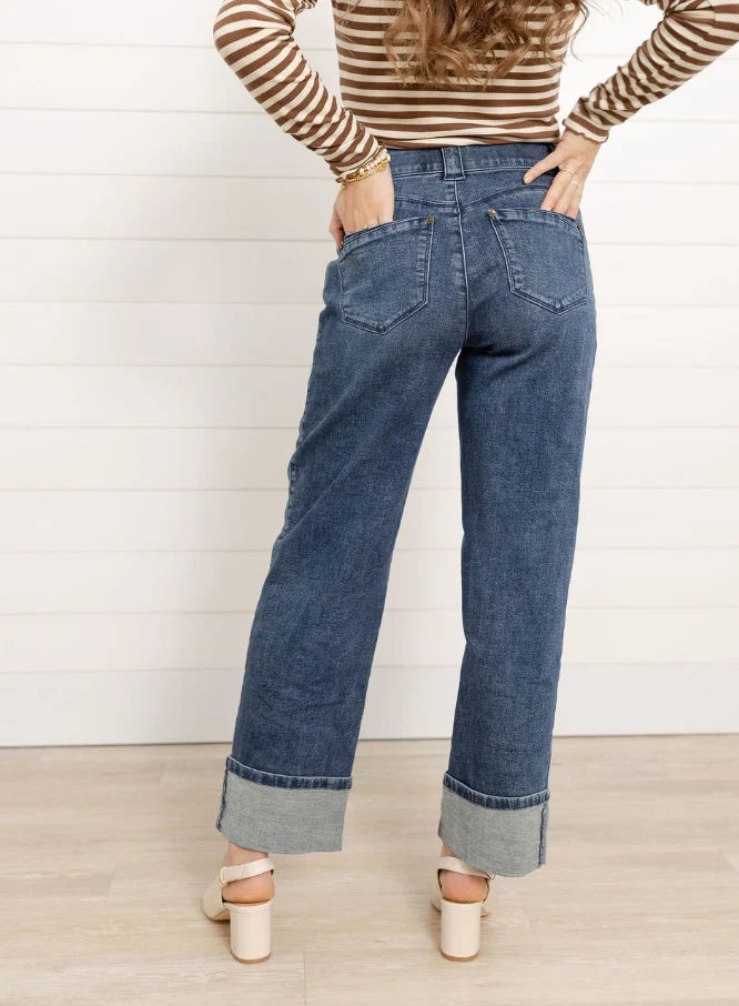 Mac and Me Cuffed Boyfriend Denim