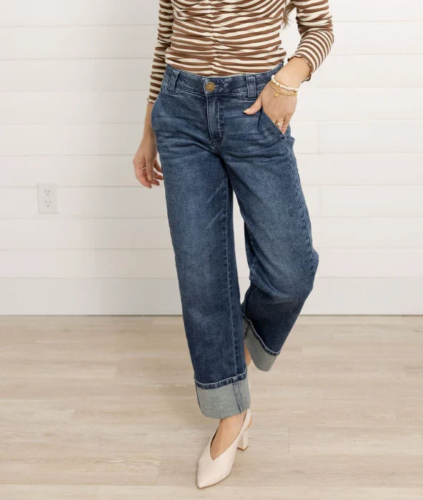 Mac and Me Cuffed Boyfriend Denim
