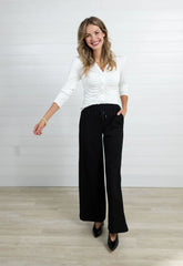 Mac and Me Ponte High Rise Wide Leg