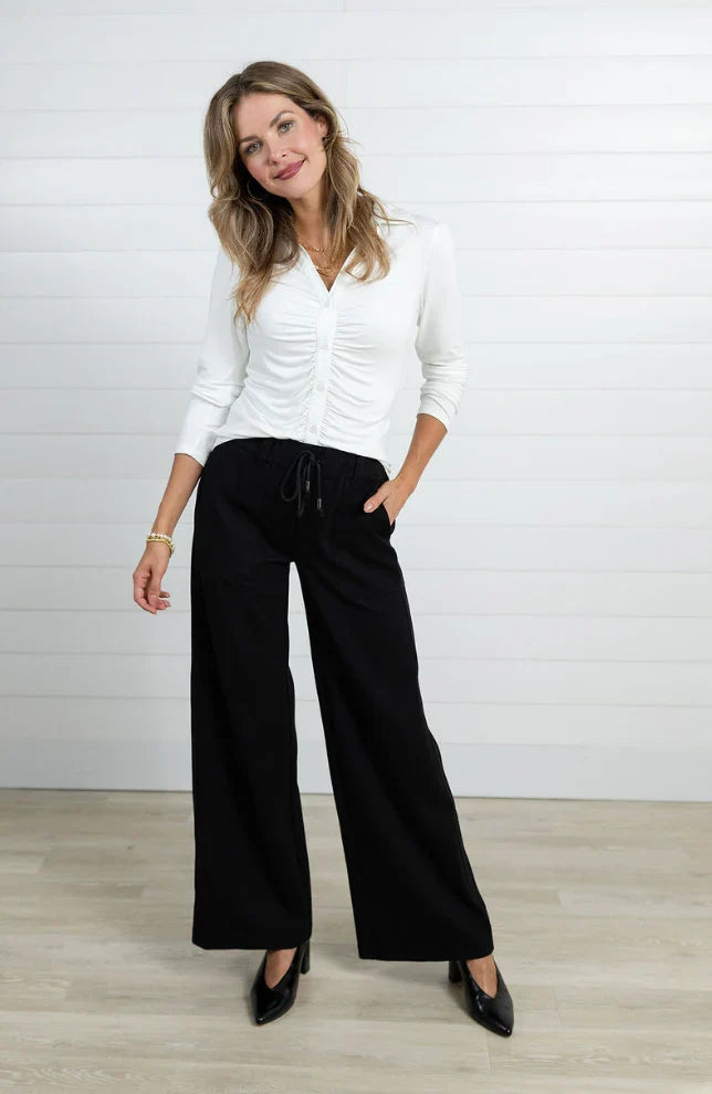 Mac and Me Ponte High Rise Wide Leg