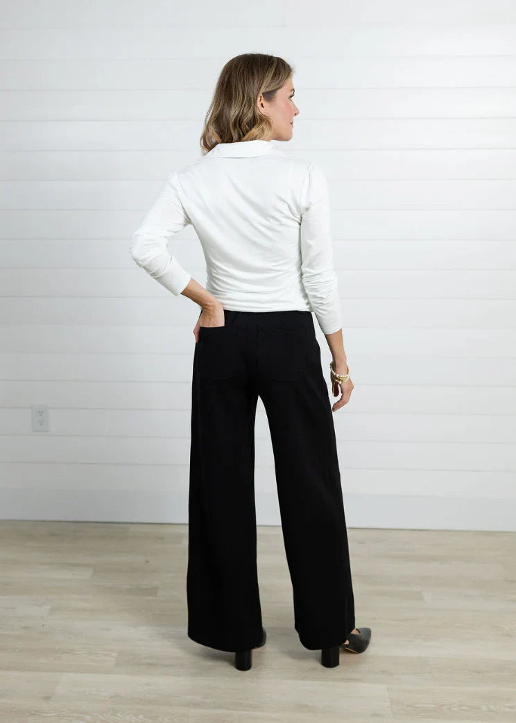 Mac and Me Ponte High Rise Wide Leg