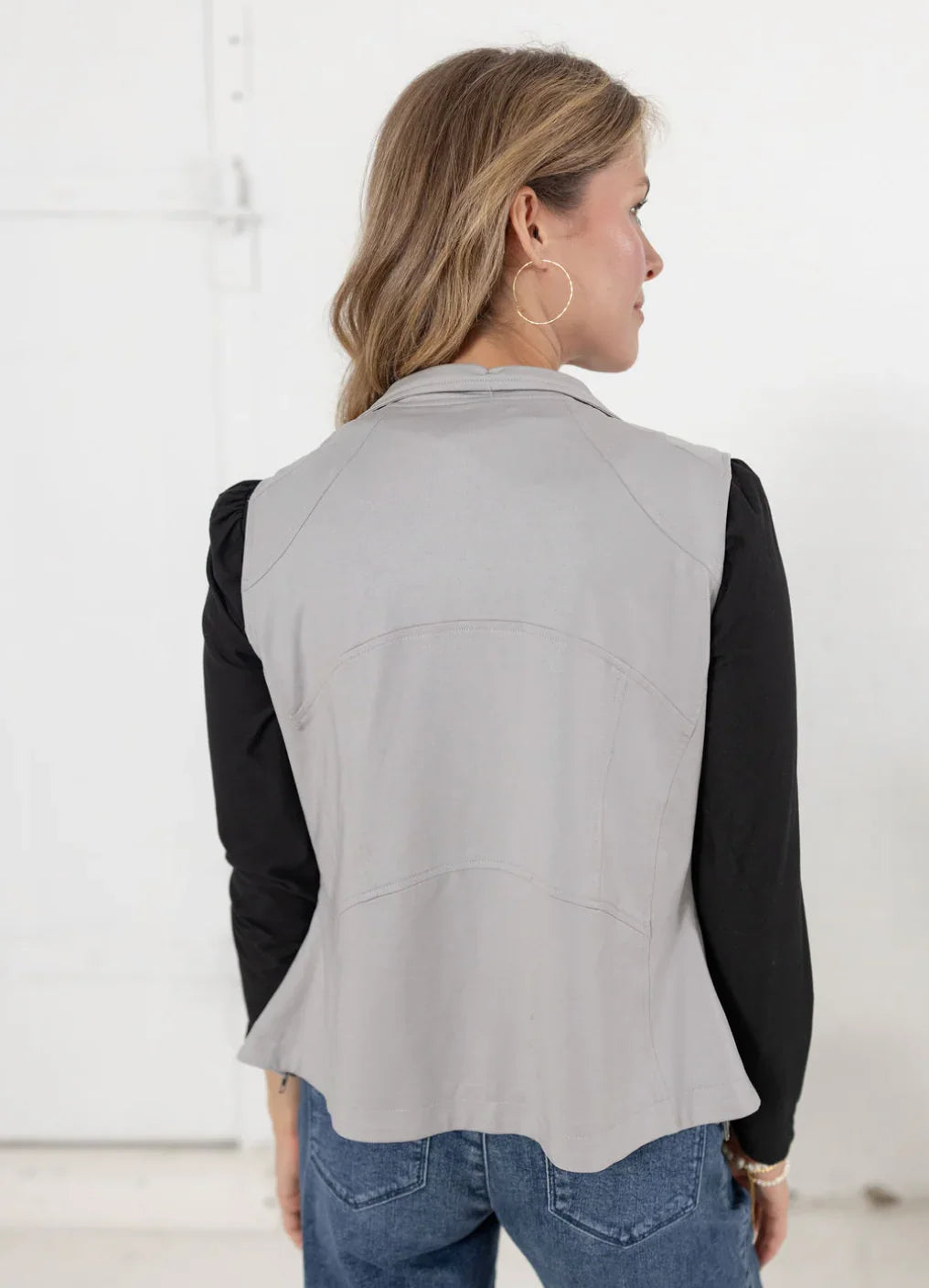 Mac and Me Sleek Drape Front Vest