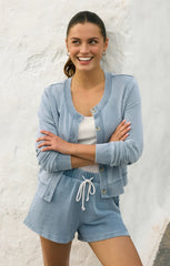 Hunter Knit Denim Short in Ocean Air Indigo