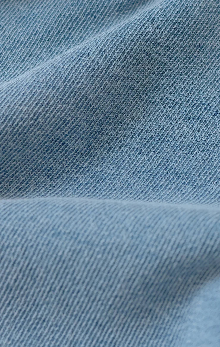 Curran Knit Denim Short Sleeve Sweatshirt