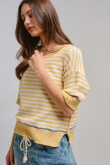 Happy Sunshine Stripe Knit Top