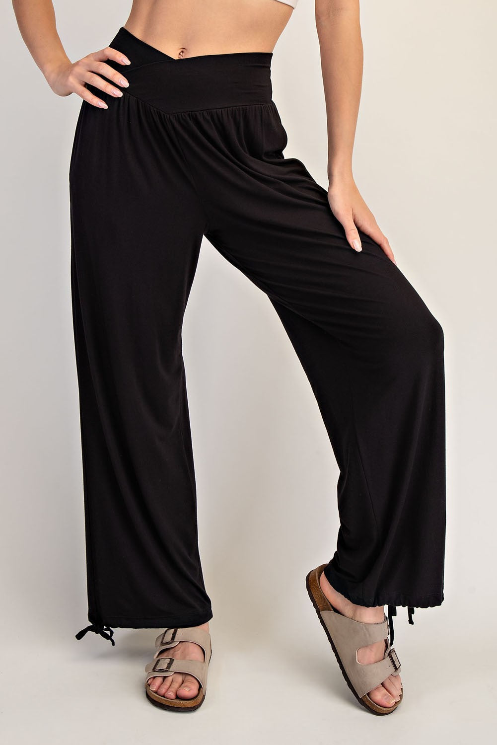 Crossover Cinch Hem Modal Pant