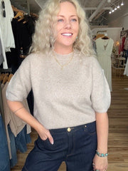 Elbow Sweater Heather Latte