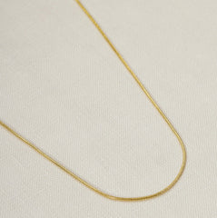 18k Gold Filled 1.2 mm Round Snake Chain Necklace: 16 inches
