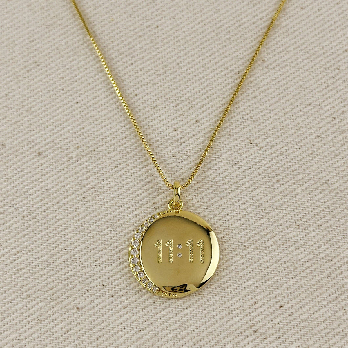 18k Gold Filled 11:11 Synchronicity Necklace: 16 inches