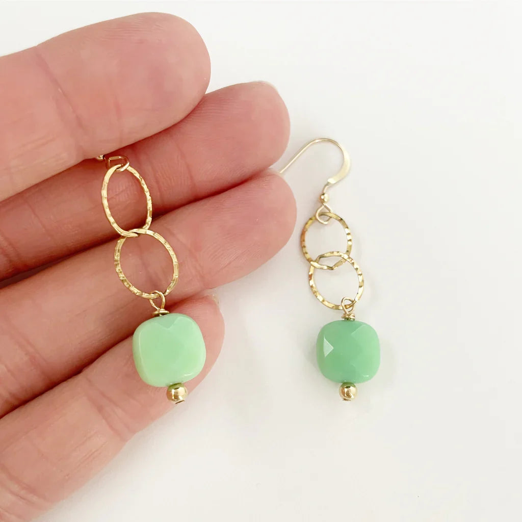 Green Moss dangle earrings