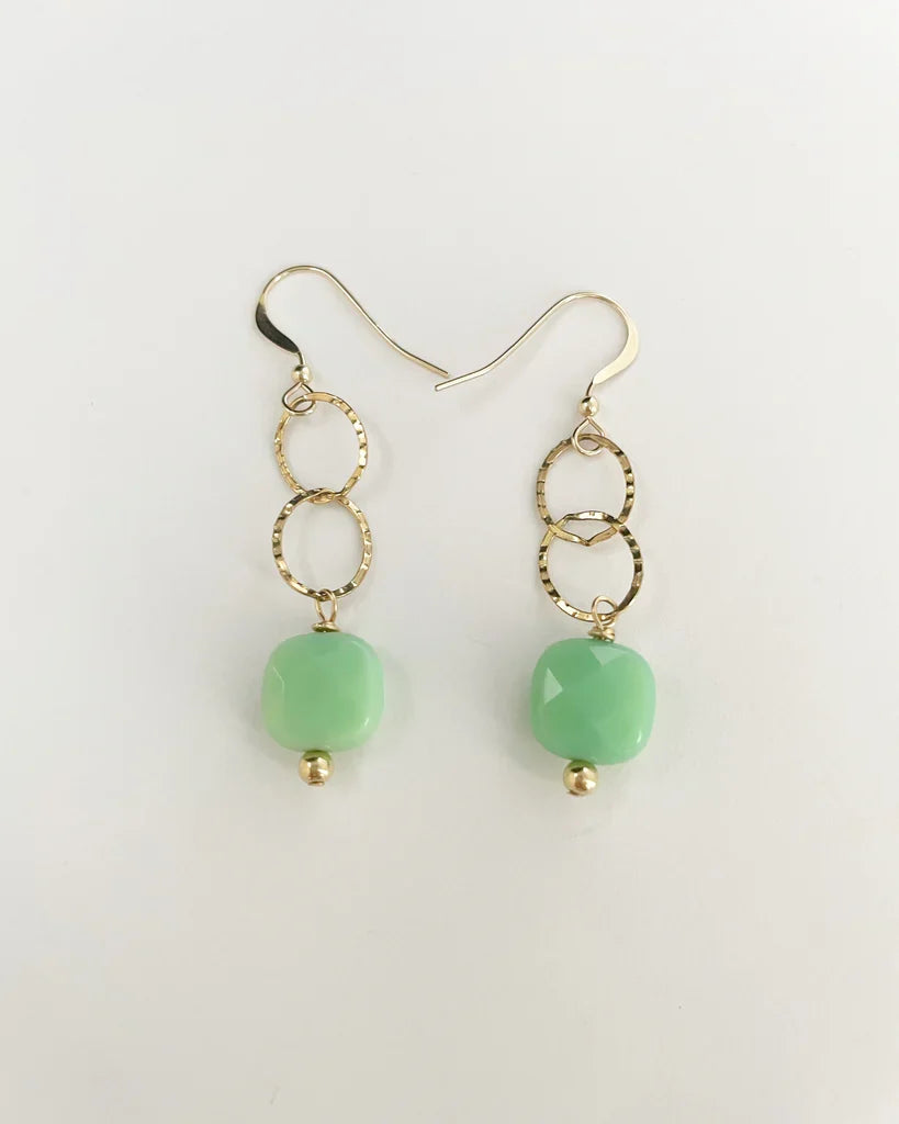 Green Moss dangle earrings