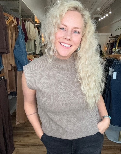 Mock Neck Knit Top