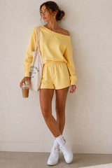 Off-shoulder Lounge Short Set