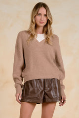 Everyday Sweater with Deep V Neck