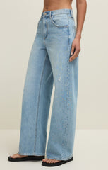 Remi High Rise Bowed Leg Denim